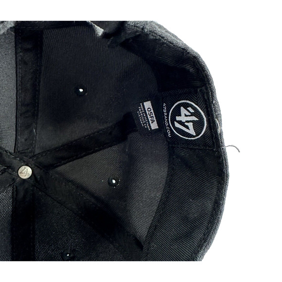 Texas A&M Black Cap w/White Beveled ATM Embroidered OLCP Strap Back 47 Brand Lid - Picture 8 of 11